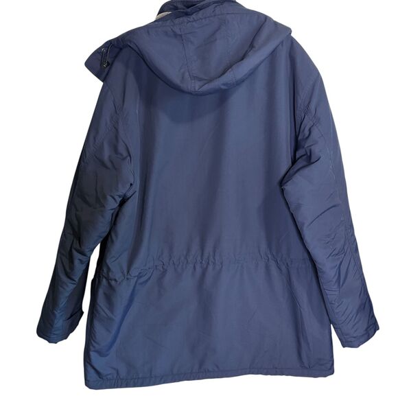 Lands' End Parka Coat Mens Tall XL 46-48 Navy Blue Full Zip Hooded Fleece Lined - Picture 10 of 16